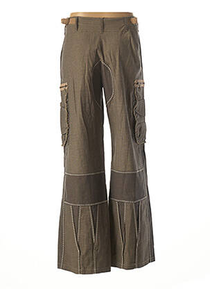 Pantalon large taille normale taille normale marron TRICOT CHIC femme