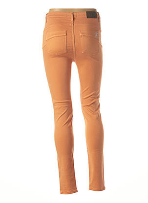 Pantalon slim tissage popeline taille normale orange EMMA & CARO femme