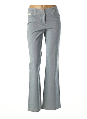 Pantalon flare stretch taille normale bleu JC TRIGON femme
