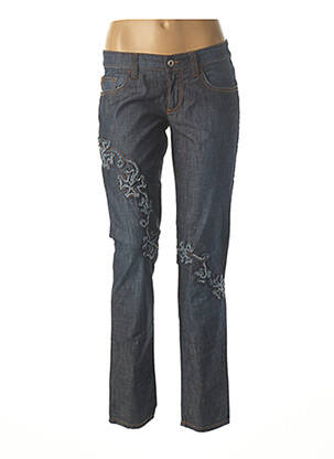 Jeans coupe slim slim taille basse bleu MOSCHINO femme
