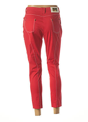 Pantalon 7/8 stretch taille normale rouge AQUAJEANS femme