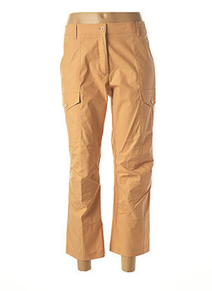 Pantalon 7/8 tissage popeline taille normale orange LOLA femme