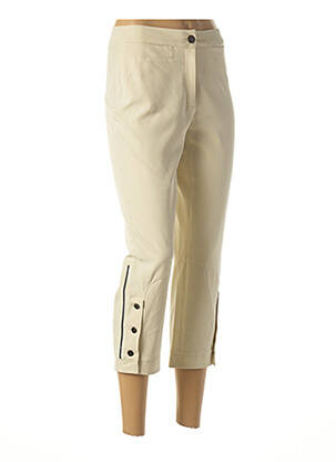 Pantacourt stretch taille normale beige JC TRIGON femme