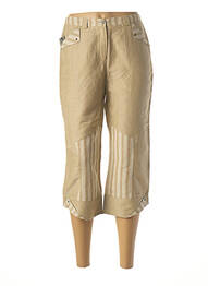 Pantacourt coupe droite taille normale beige JC TRIGON femme