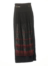 Jupe longue fermeture zippée au dos noir NATHALIE GARCON femme