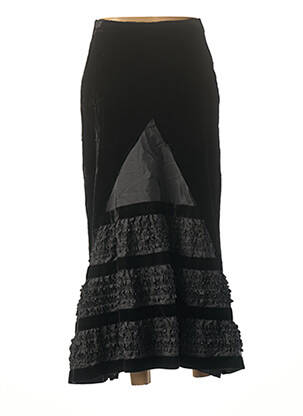 Jupe longue fermeture zippée au dos noir NATHALIE GARCON femme