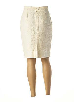 Jupe mi-longue taille à pinces beige PAULE VASSEUR femme