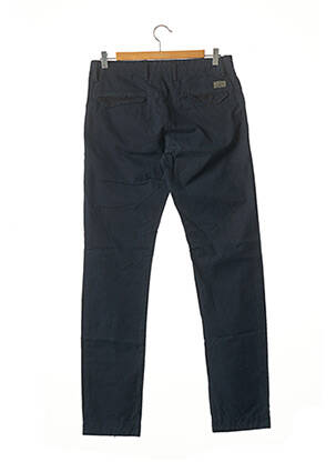 Pantalon chino tissage popeline taille normale bleu THREENITY femme