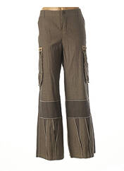 Pantalon large marron TRICOT CHIC pour femme seconde vue