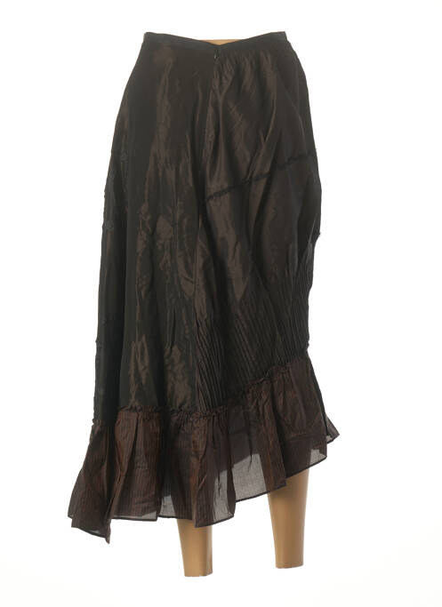 Jupe mi-longue marron NATHALIE GARCON pour femme