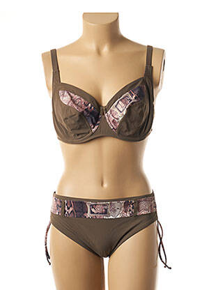 Maillot de bain 2 pièces avec armature vert ANTIGEL femme