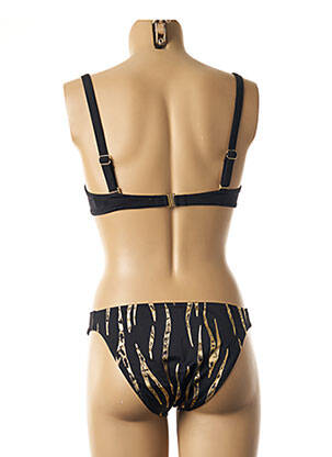 Maillot de bain 2 pièces fermeture clip noir ANTIGEL femme