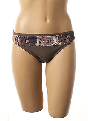 Bas de maillot de bain imprimé fantaisie culotte vert ANTIGEL femme
