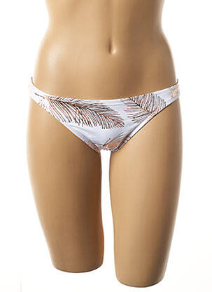 Bas de maillot de bain tissage satiné bikini blanc ANTIGEL femme
