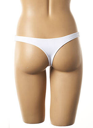 Bas de maillot de bain tissage satiné bikini blanc ANTIGEL femme