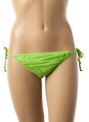 Bas de maillot de bain tissage satiné culotte vert ANTIGEL femme