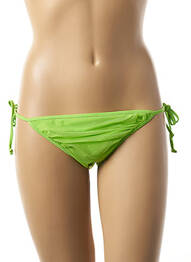 Bas de maillot de bain tissage satiné culotte vert ANTIGEL femme