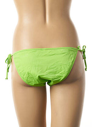 Bas de maillot de bain tissage satiné culotte vert ANTIGEL femme