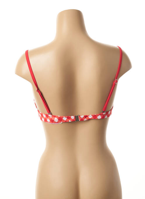 Haut de maillot de bain fermeture liens à nouer rouge ANTIGEL femme