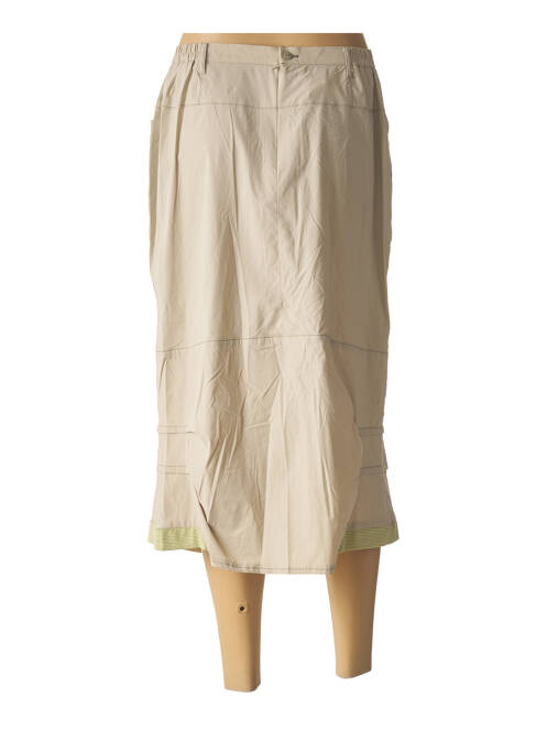 Jupe mi-longue beige JEAN GABRIEL pour femme