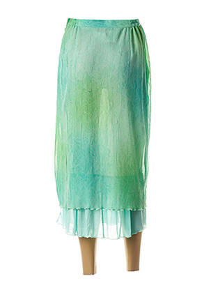 Jupe longue coupe droite vert JEAN GABRIEL femme
