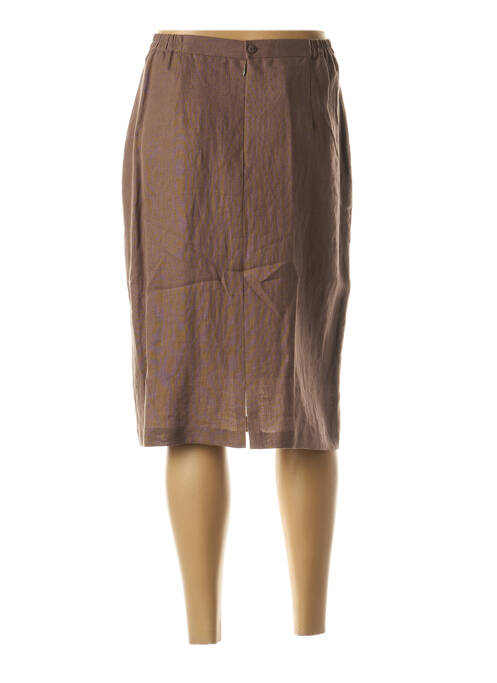 Jupe mi-longue marron JEAN GABRIEL pour femme