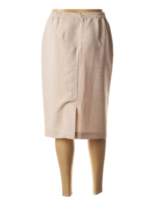Jupe mi-longue beige FRANCOISE F pour femme