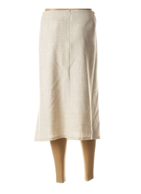 Jupe mi-longue beige GUY DUBOUIS pour femme
