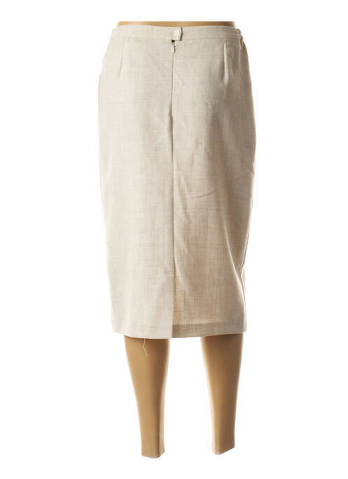 Jupe mi-longue beige GUY DUBOUIS pour femme