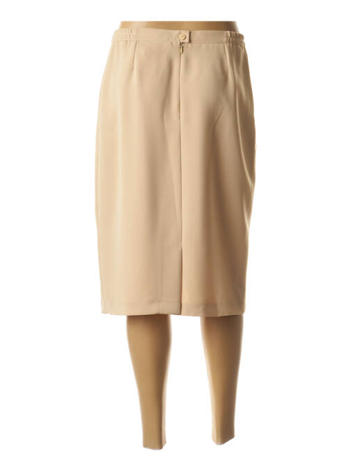 Jupe mi-longue beige GUY DUBOUIS pour femme