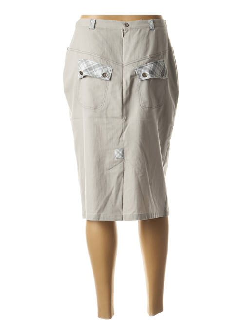 Jupe mi-longue gris FRANCOISE F pour femme
