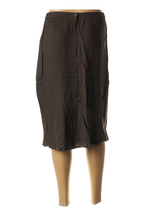 Jupe mi-longue marron JEAN GABRIEL pour femme