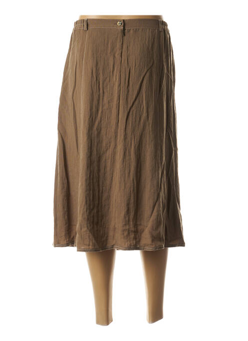 Jupe mi-longue marron TELMAIL pour femme