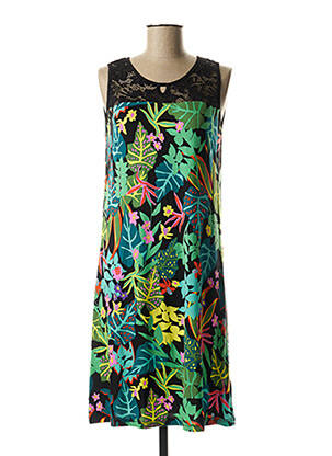 Robe mi-longue sans manche sans manche vert YSABEL MORA femme