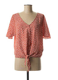 Blouse manches courtes manches courtes orange PROTEST femme