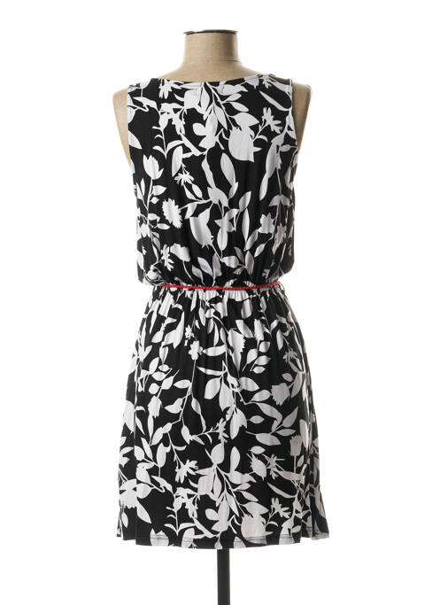 Robe mi-longue imprimé fleurs sans manche noir YSABEL MORA femme