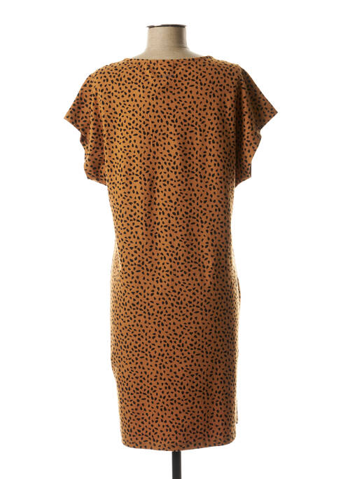 Robe mi-longue manches courtes manches courtes marron PROTEST femme