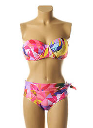 Maillot de bain 2 pièces haut soutien-gorge moulé haut soutien-gorge moulé rose YSABEL MORA femme