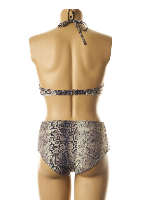 Maillot de bain 2 pièces marron DAG ADOM femme