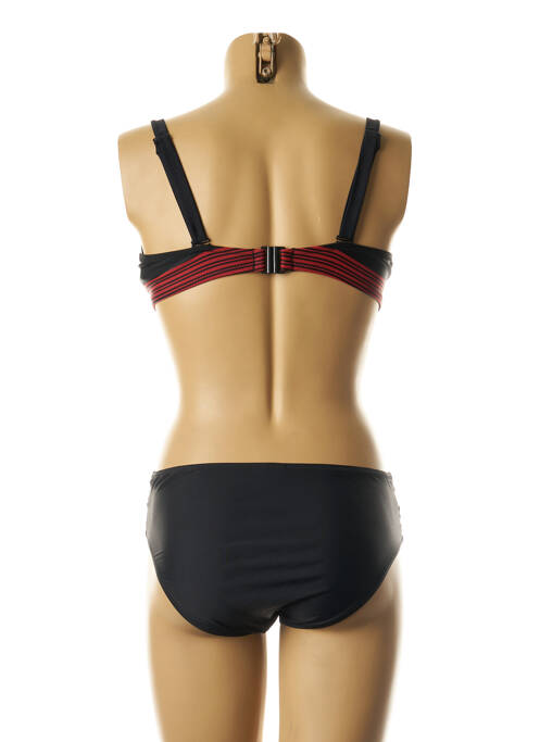 Maillot de bain 2 pièces fermeture clip noir YSABEL MORA femme