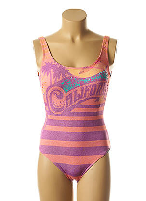 Maillot de bain 1 pièce stretch haut soutien-gorge moulé violet OLYMPIA femme