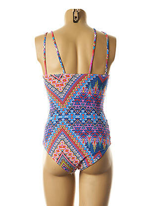 Maillot de bain 1 pièce imprimé fantaisie haut soutien-gorge moulé bleu DAG ADOM femme