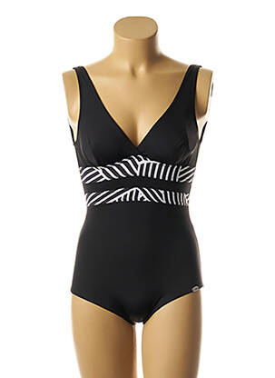 Maillot de bain 1 pièce stretch noir PLAGE DU SUD femme