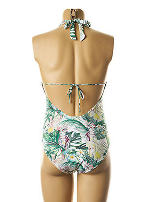 Maillot de bain 1 pièce stretch haut soutien-gorge moulé vert DAG ADOM femme