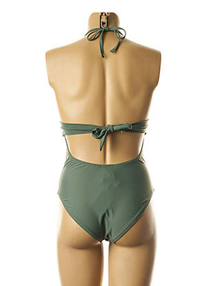 Maillot de bain 1 pièce stretch haut soutien-gorge moulé vert DAG ADOM femme