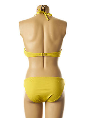 Maillot de bain 2 pièces stretch haut soutien-gorge push-up jaune YSABEL MORA femme