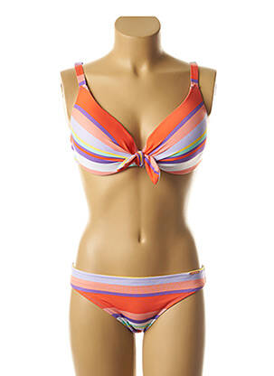 Maillot de bain 2 pièces stretch haut soutien-gorge moulé violet YSABEL MORA femme