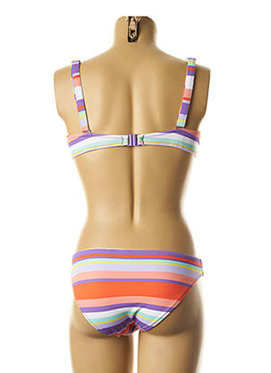 Maillot de bain 2 pièces stretch haut soutien-gorge moulé violet YSABEL MORA femme