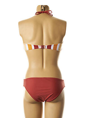 Maillot de bain 2 pièces stretch haut soutien-gorge avec mousse de rembourrage amovible rouge YSABEL MORA femme