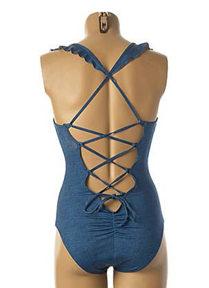 Maillot de bain 1 pièce haut bandeau haut bandeau bleu PLAGE DU SUD femme